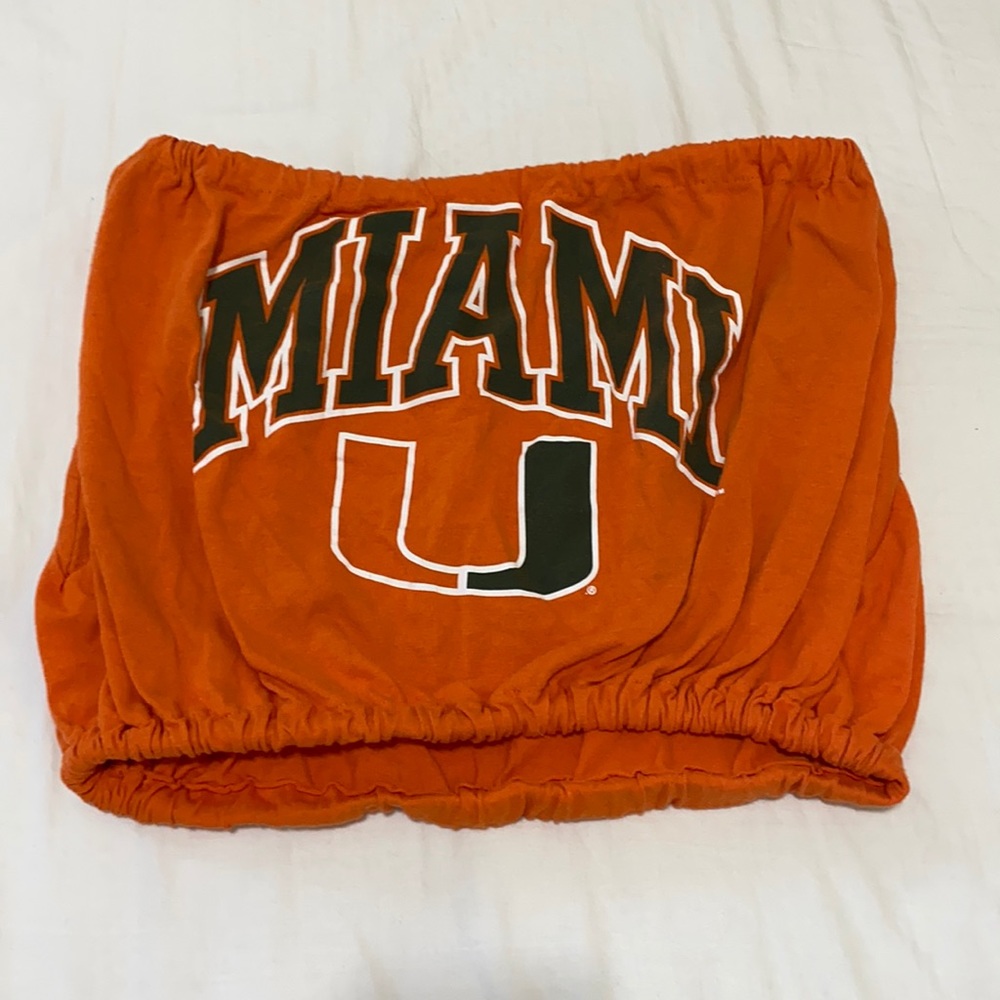 University of Miami Tailgate Cropped Tube Top